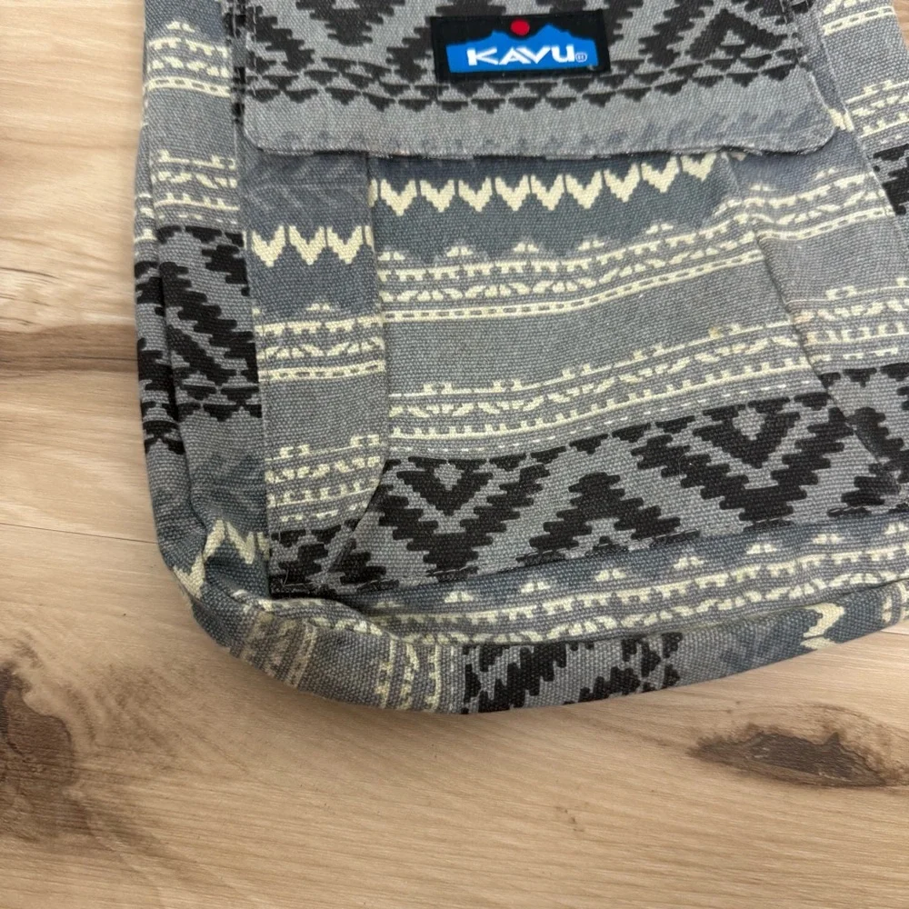 KAVU Gray Patterned Crossbody Bag